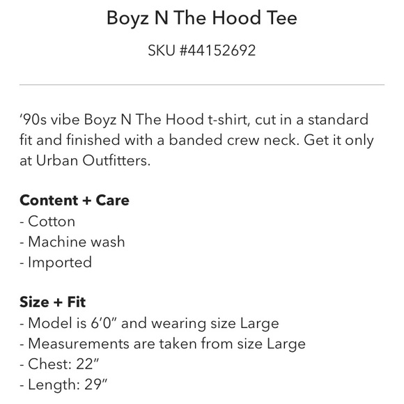 🎶🆕NWT UO Boyz N the Hood 90’s inspired Shirt - Picture 9 of 12